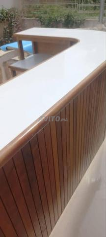 Comptoir bois massif 2m – Idéal bar ou cabinet - 2