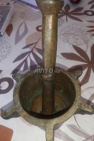 هاون نحاسي تقليدي قديم (أكثر من 100 سنة) 🏺