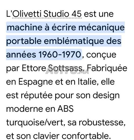آلة كاتبة أوليفيتي ستوديو 45 بحالة جديدة - 2
