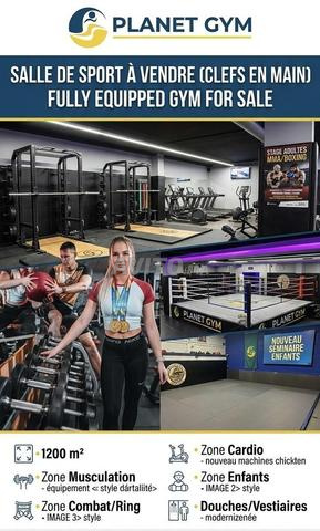 SALLE DE SPORT AVEC MATÉRIELS À VENDRE