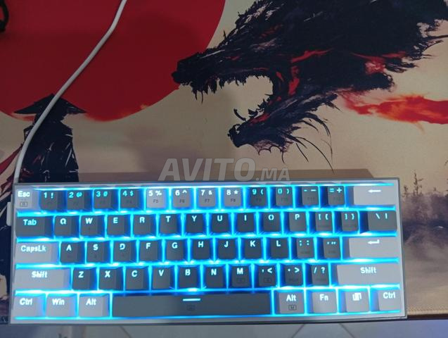 لوحة مفاتيح ميكانيكية بمفاتيح حمراء Redragon k617 fizz - 2