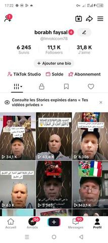 حساب تيك توك أمريكي 11 ألف متابع عضوي