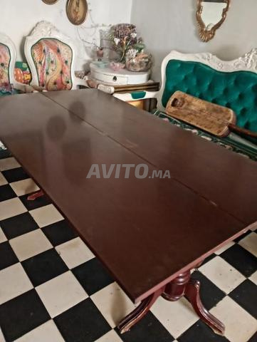 Table ancienne style anglais pliable 88cm x 160cm - 2