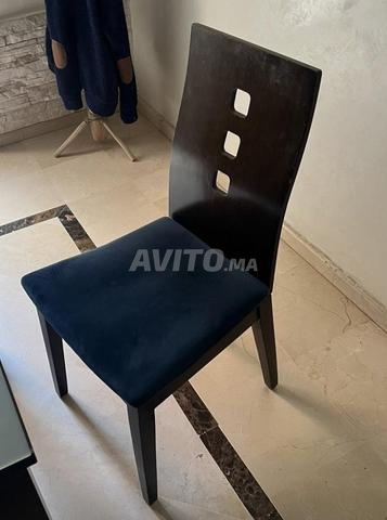 كرسي طعام خشب ومخمل - 2