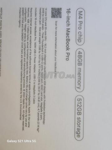 Appel Macbook 16 pouces 48 Go