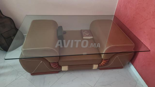 طاولة من الجلد الحقيقي مع كرسي - 2