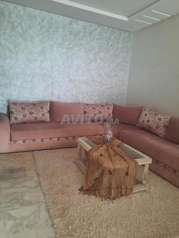 Salon en L avec table basse en bois massif - 2