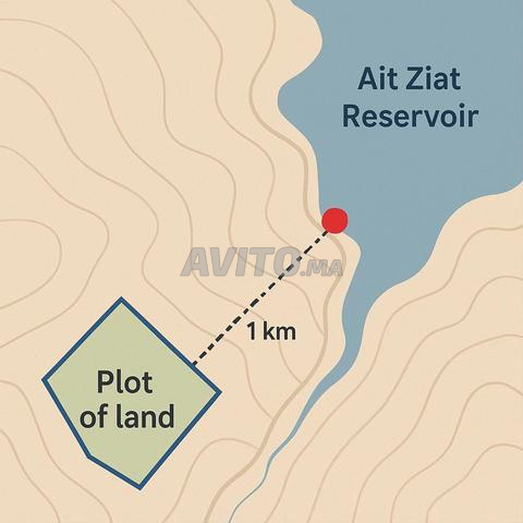 فرصة استثمارية أرض قرب سد آيت زياد للبيع