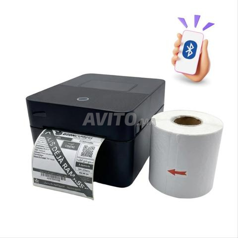 طابعة ملصقات حرارية بلوتوث و USB - 2