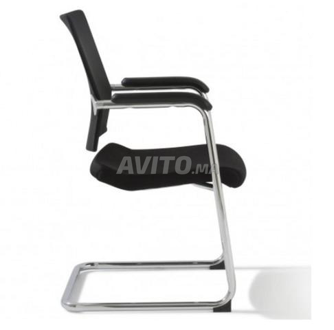 CHAISE BUREAU VISITEUR EN NOIR