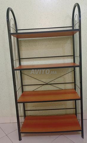 Étagère de rangement Métal Noir & Bois