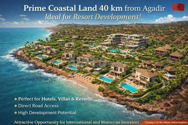 À Vendre terrain 6 Hectares près de la plage Tiguert