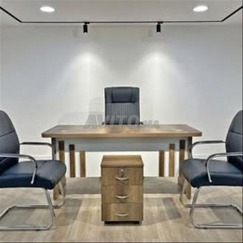 Bureau avec retour et caisson à bon prix - 2