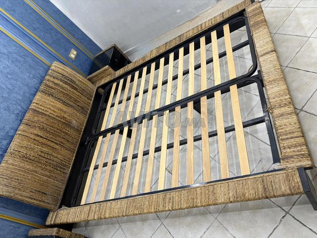 Ensemble lit 2 personnes et 2 tables de chevet - 2