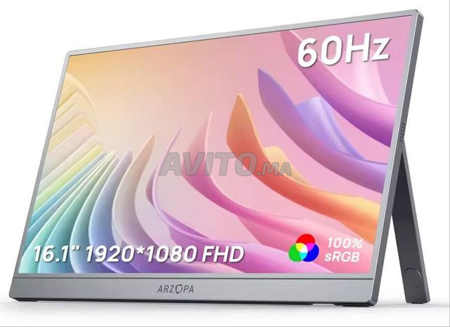 Moniteur Portable 16.1 Pouces ARZOPA Couleur gris