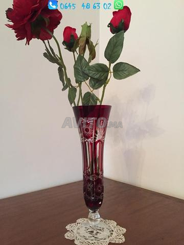 مزهرية من الكريستال للديكور - 2