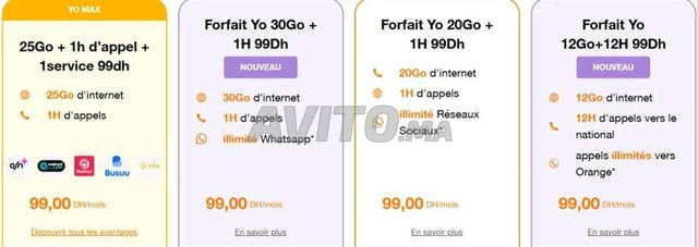 Internet et minutes sur mesure, offres à partir de 99 DH