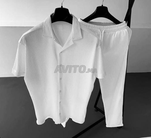 طقم رجالي للصيف قميص وبنطلون متناسق - 2