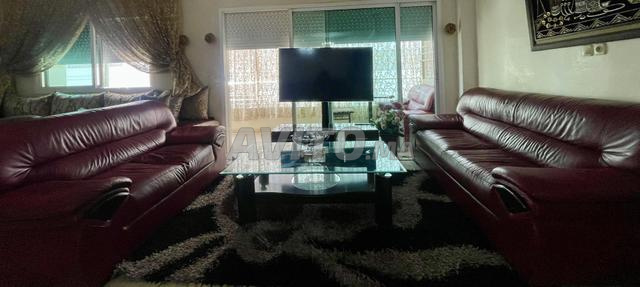 صالون كامل عصري جلد / طاولة / خزانة تلفزيون