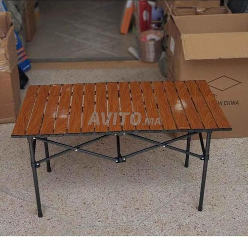 مجموعة طاولة نزهات كبيرة محمولة مع 4 كراسي - 2