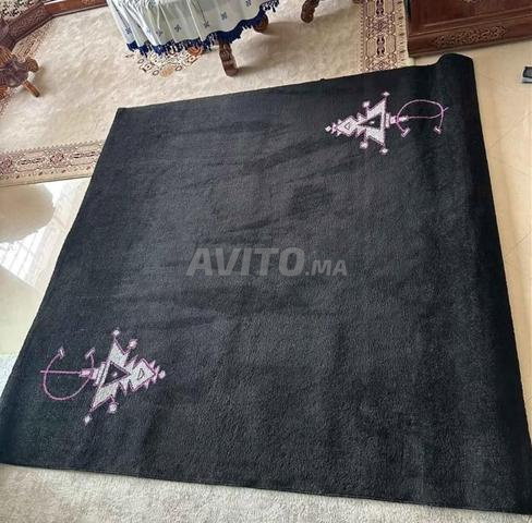 سجاد عصري أسود 240x240 سم