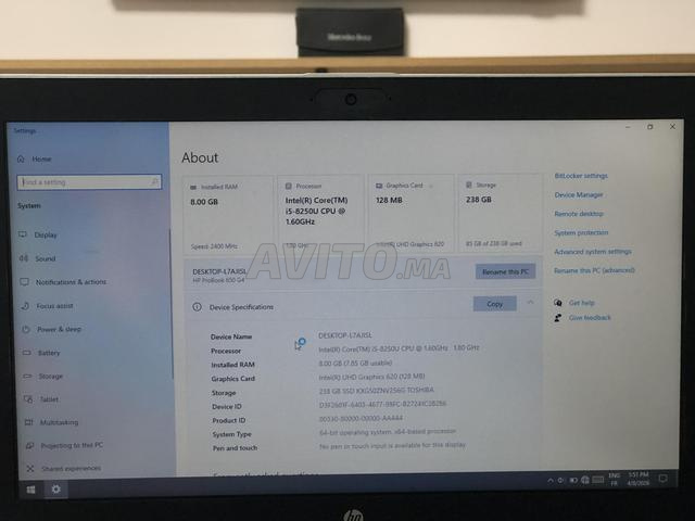 HP ProBook 650 G4 | Core i5 8ème génération