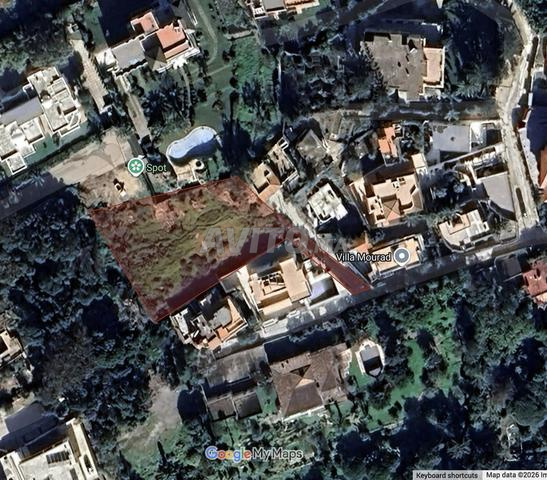 Terrain 1750m2 zone villa jbel kbir