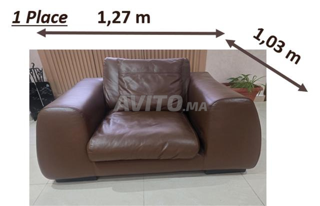 Ensemble fauteuils haute gamme vrai cuir . - 2
