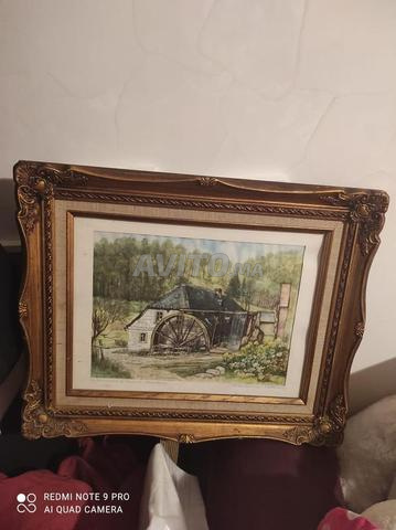 Petit tableau avec cadre ancien