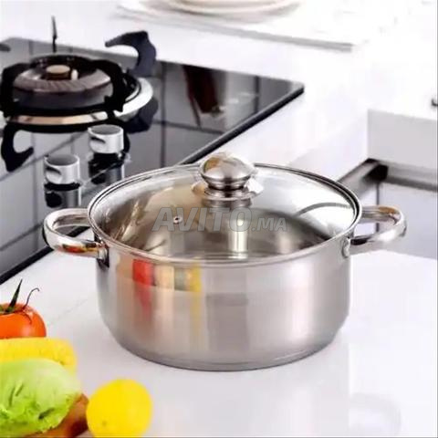 قدر ستانلس ستيل 3 طبقات مع غطاء - 2