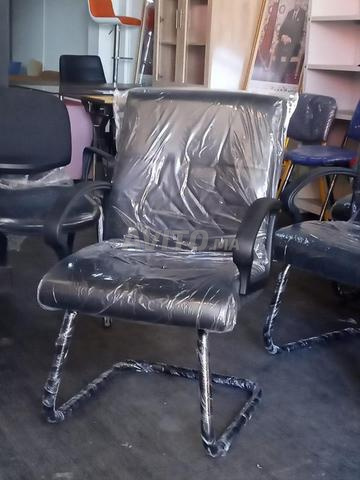 Chaise visiteur en similicuir/siège bureau/casier - 2