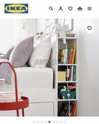 إطار سرير ايكيا مع 4 أدراج تخزين - 2