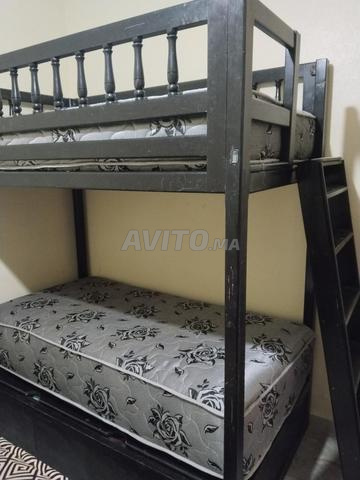 سرير بطابقين بطول 1.60 وعرض 90 - 2