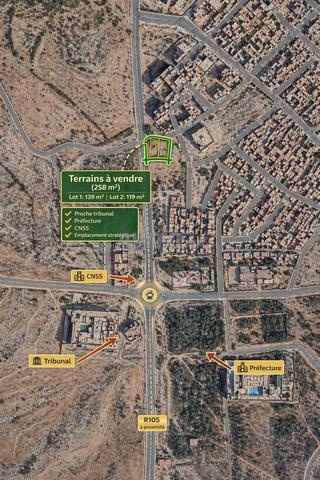 Terrain Biougra 258m² proche tribunal - 2