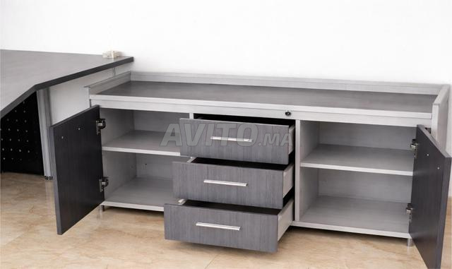 Bureau directionnel en L et rangement moderne - 2