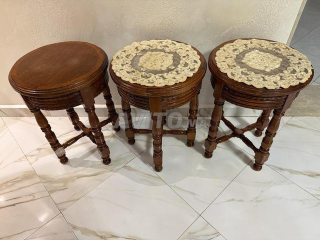 3 Tabourets en bois - 2