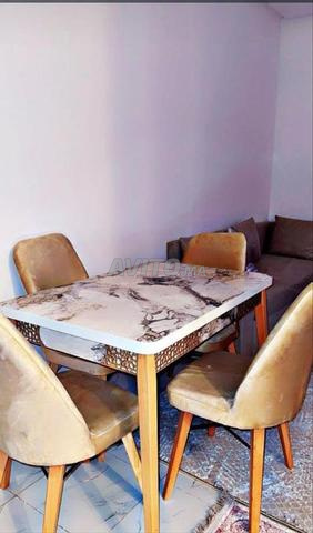 Salle à manger moderne en velours luxueux, excellente qualité - 2