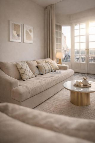 أريكة بيج فاخرة كالجديدة - 2