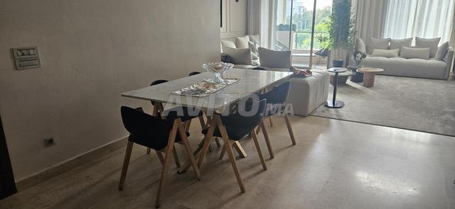 Salle à manger rectangulaire en marbre 6 chaises - 2