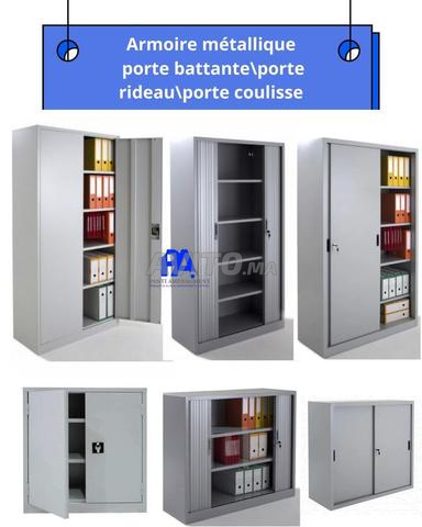 Armoire métallique porte coulisse/vestiaire/lit... - 2