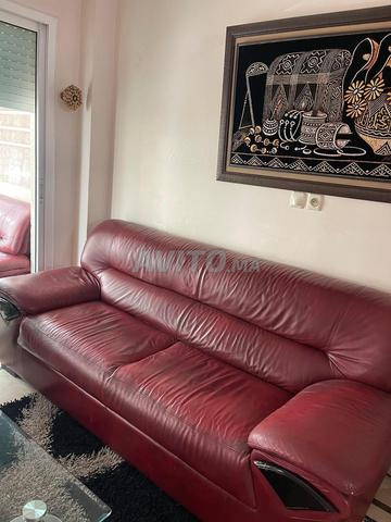 Salon en cuir rouge - 2