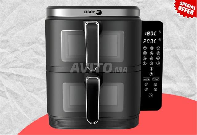 مقلاة هوائية مزدوجة السعة 11 لتر (5.5 لتر × 2) – قلاية هوائية