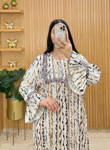 Gandoura manches papillon élégante - 2