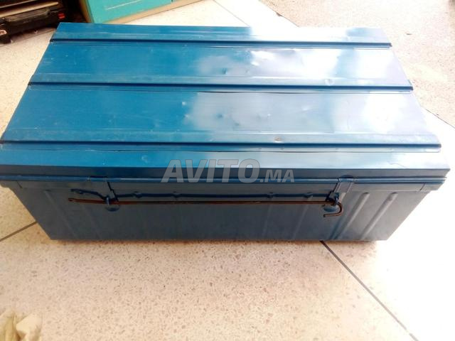 Malle métallique bleue – Coffre de rangement - 2