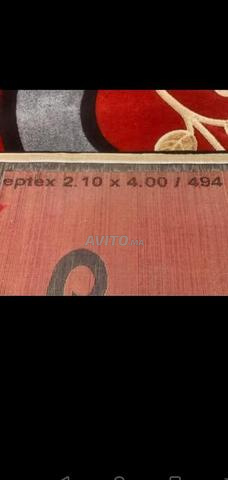 سجادة حمراء وسوداء جديدة لغرفة المعيشة - 2