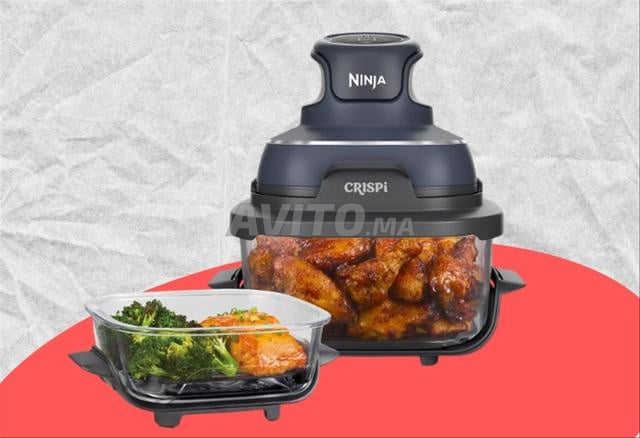 مقلاة هوائية نينجا CRISPi زجاجية بدون زيت