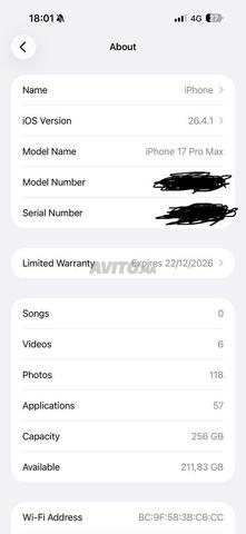 iPhone 17 Pro max 256GB