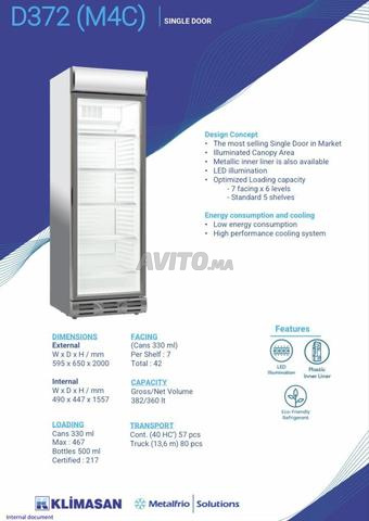 ثلاجة / ثلاجة / ثلاجة بباب زجاجي واحد - 2