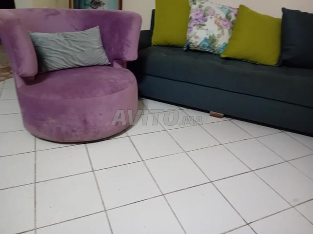 صالون L مع كرسي بذراعين - 2