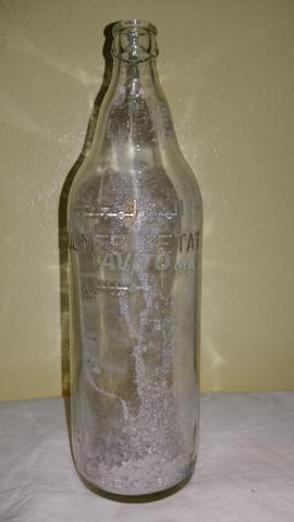 Ancienne bouteille gravée Oulmes État Marocain - 2